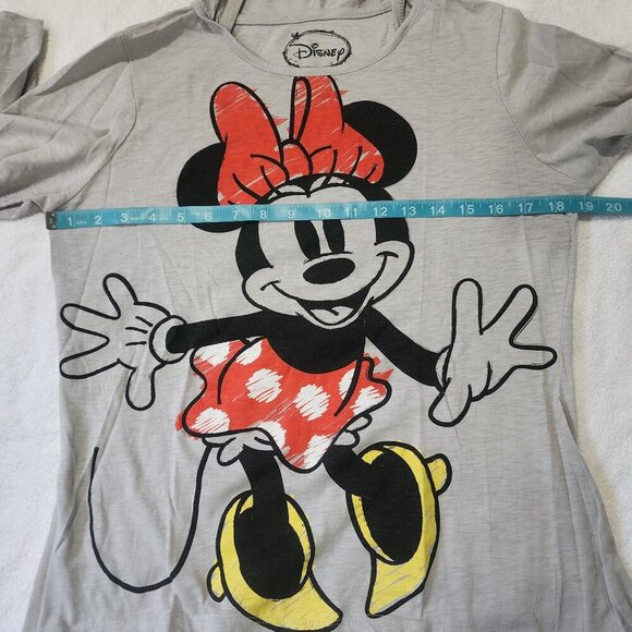 NWOT Disney Minnie Mouse Long Sleeve Hooded Thin Shirt L 11-13 - Picture 5 of 5